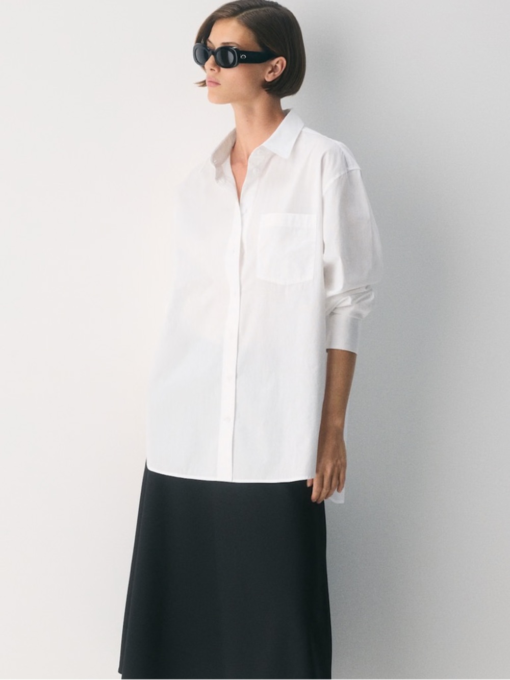 Aritzia Babaton White Button-Down Shirt